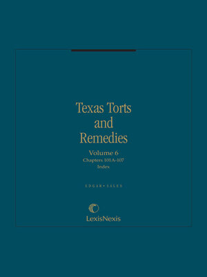 cover image of Texas Torts and Remedies